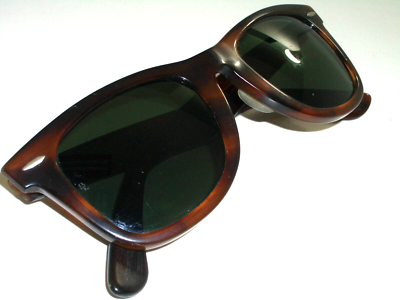 VINTAGE B&L RAY-BAN L2052 TORTOISE G15 UV CRYSTAL WAYFARERS  display picture 2