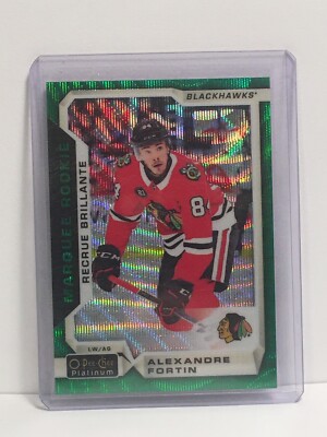 2018-19 O-Pee-Chee Platinum Alexandre Fortin Emerald Surge Parallel # d (02/10)