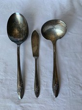Tudor Plate Community Oneida Queen Bess II Ladle+Berry Spoon+Butter Knife