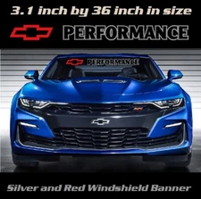 Champeno Signs Product-Chevy Performance Windshield Banner Decal-Sticker-Graphic
