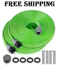 100FT Sprinkler Hose Leakproof Heavy Duty Watering Lawns Garden Soaker Hose 2 Pa