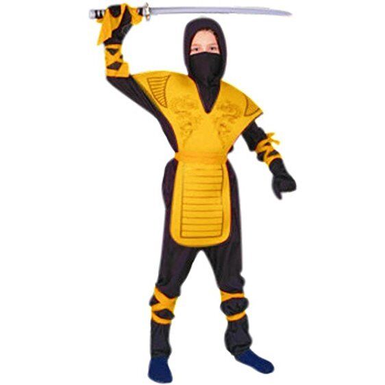 Ninja Assassin Blue Boys Martial Arts Dragon Ninja Fancy Dress Costume Kids  Ninj