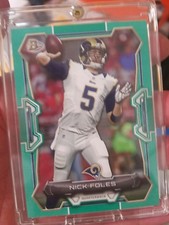 🔥Nick Foles 2015 Bowman NFL GREEN PARALLEL SUPER SHORT PRINT ACTUAL  1/1 X-RARE