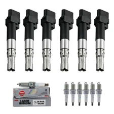 New Ignition Coil & NGK Laser Iridium Spark Plug Set for Porsche Cayenne 3.6L