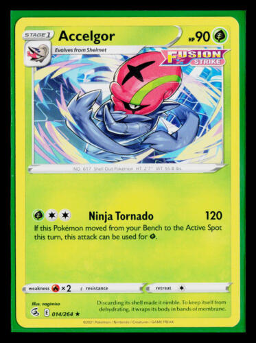 Accelgor Pokémon Card #014/264 SWSH08: Fusion Strike Rare tcg