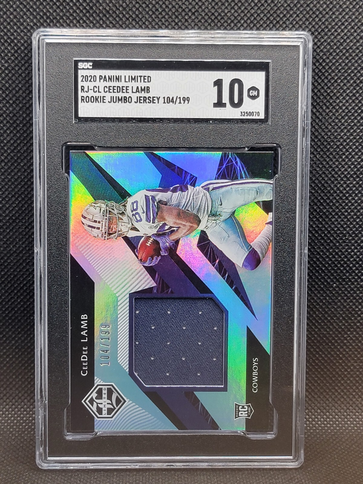 CeeDee Lamb Panini Limited Rookie Jumbo Jerseys #RJCL Emerald Spotlight