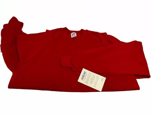 NEW vintage 90s JERZEES NuBlend Blank Crew Neck Sweatshirt Sz XL Red Y2K NWT - Picture 8 of 8