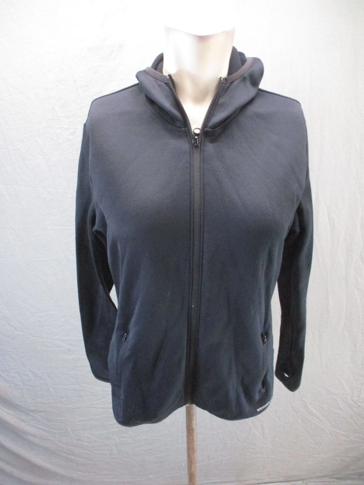 merrell full zip pocket thumbhole athletic jacket