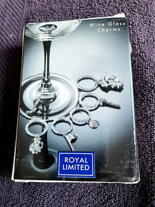 Royal Limited Wine Glass Charms-Markers-GOLFING-New in Box.. GREAT GIFT
