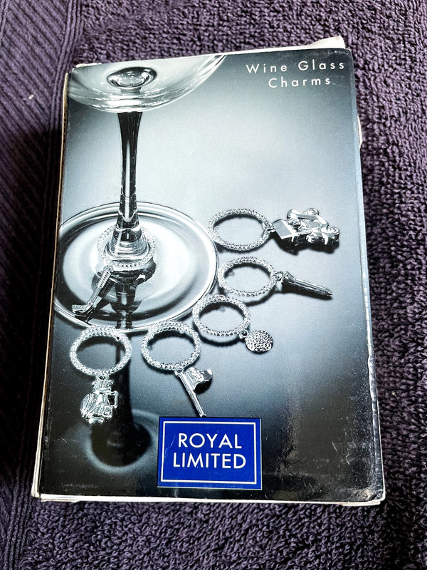 Royal Limited Wine Glass Charms-Markers-GOLFING-New in Box.. GREAT GIFT