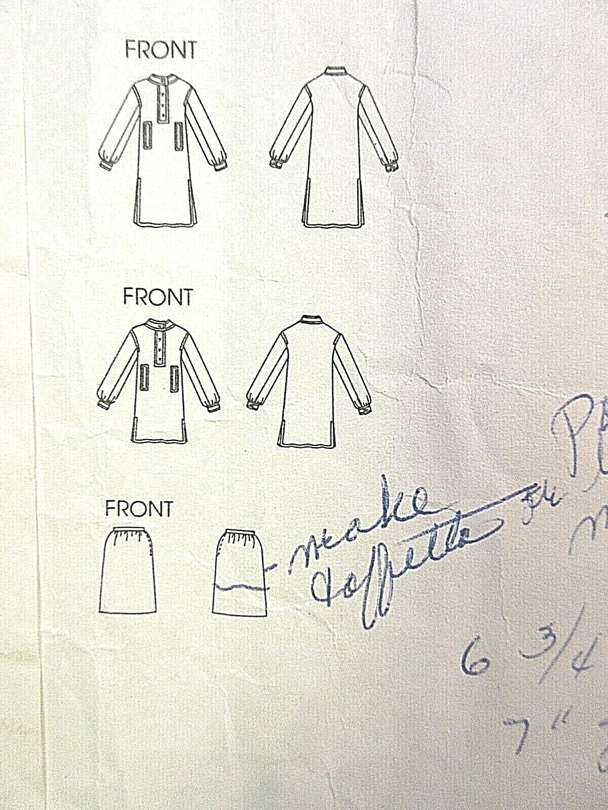 SAINT LAURENT (YSL) Vogue Paris modello originale 2773 Yves Saint Laurent taglia 12