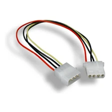 12" DC Power Cable 5.25" Molex 4Pin LP4 Male to Female 18AWG for PC Computer