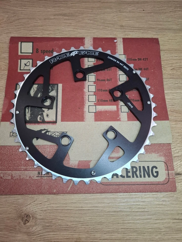 Retro Vintage Bicycle Parts NIB NOS RaceFace Chainring Sprocket 9-S, 94mm ,44T - Image 4 of 4