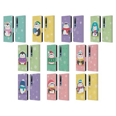HEAD CASE DESIGNS KAWAII CHRISTMAS PENGUINS LEATHER BOOK CASE FOR XIAOMI PHONES