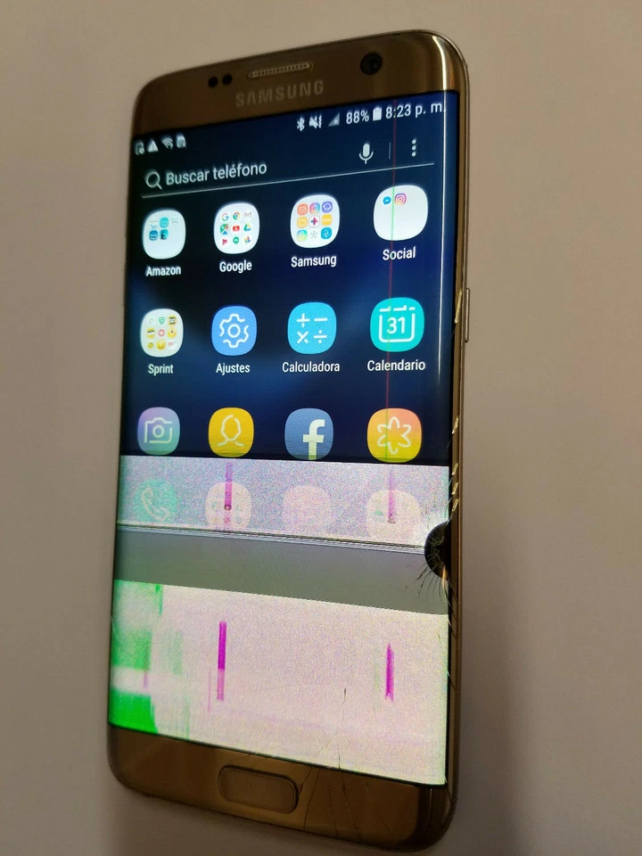 Sprint PCS Samsung Galaxy S7 Edge SM-G935P Gold Android GSM Smartphone Cellphone - Image 2 of 4