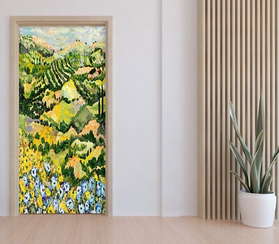 3D Tree Hillside C140 Türbild Wandbild Wandtattoo Türaufkleber Allan P Sinsin
