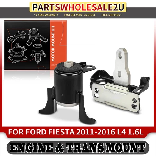 2x Engine Motor & Transmission Mount for Ford Fiesta 11-16 1.6L Thru 09/26/2016
