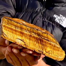 4.78LB atural Yellow Tiger's eye quartz crystal Specimen mineral Healing stone