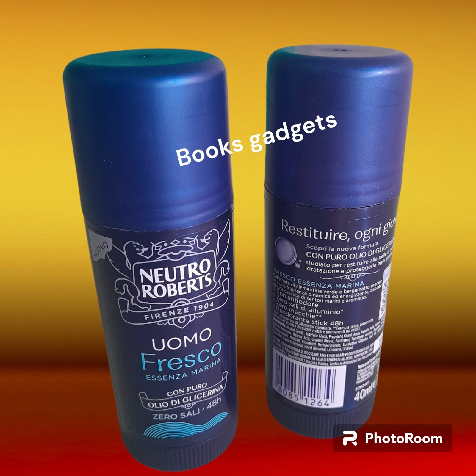 2 Pezzi Neutro Roberts Stick Fresco Essenza Marina 48h 0% Macchie 40ml