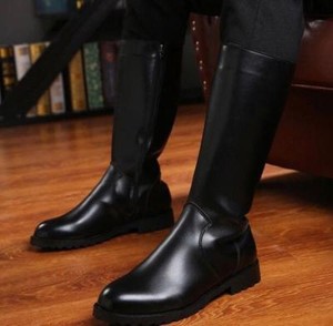 black mid thigh boots