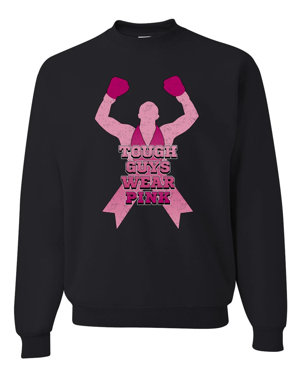 Tough Guys Wear Pink Boxer Awareness Unisex Crewneck Sweatshirt