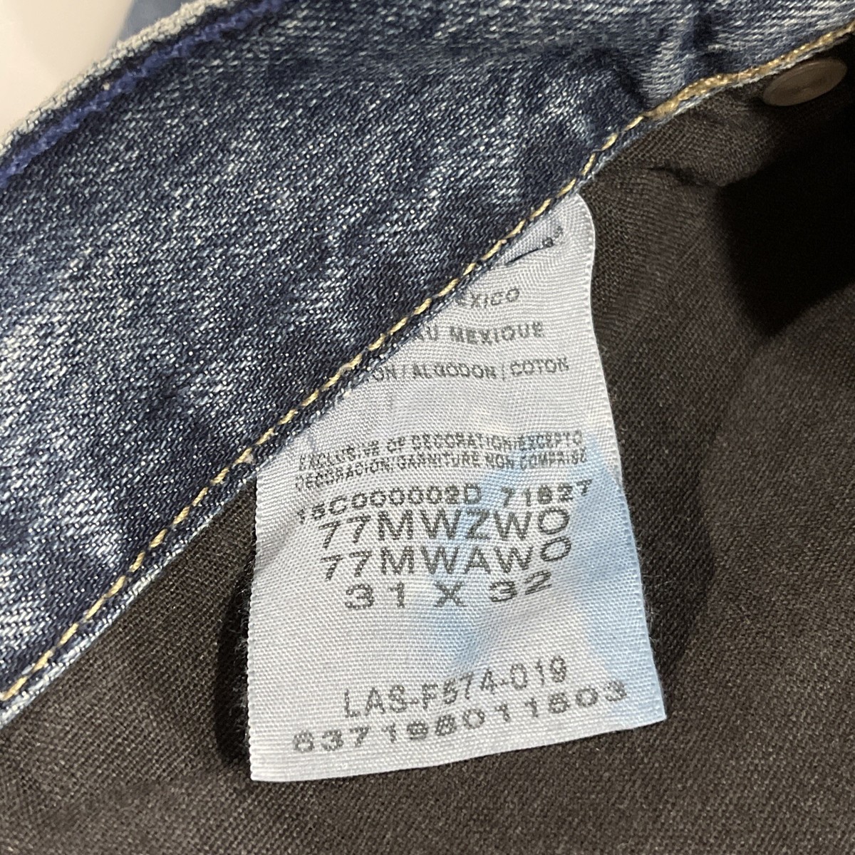 Wrangler Mens Jeans Slim Bootcut 77MWZWO 100% Cotton Size 31X32