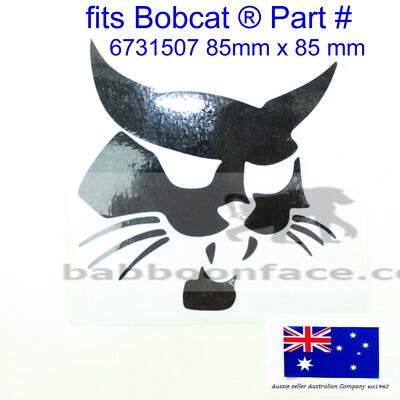 for Bobcat Black Decal Head Logo Track Skid Steer Loader Excavator