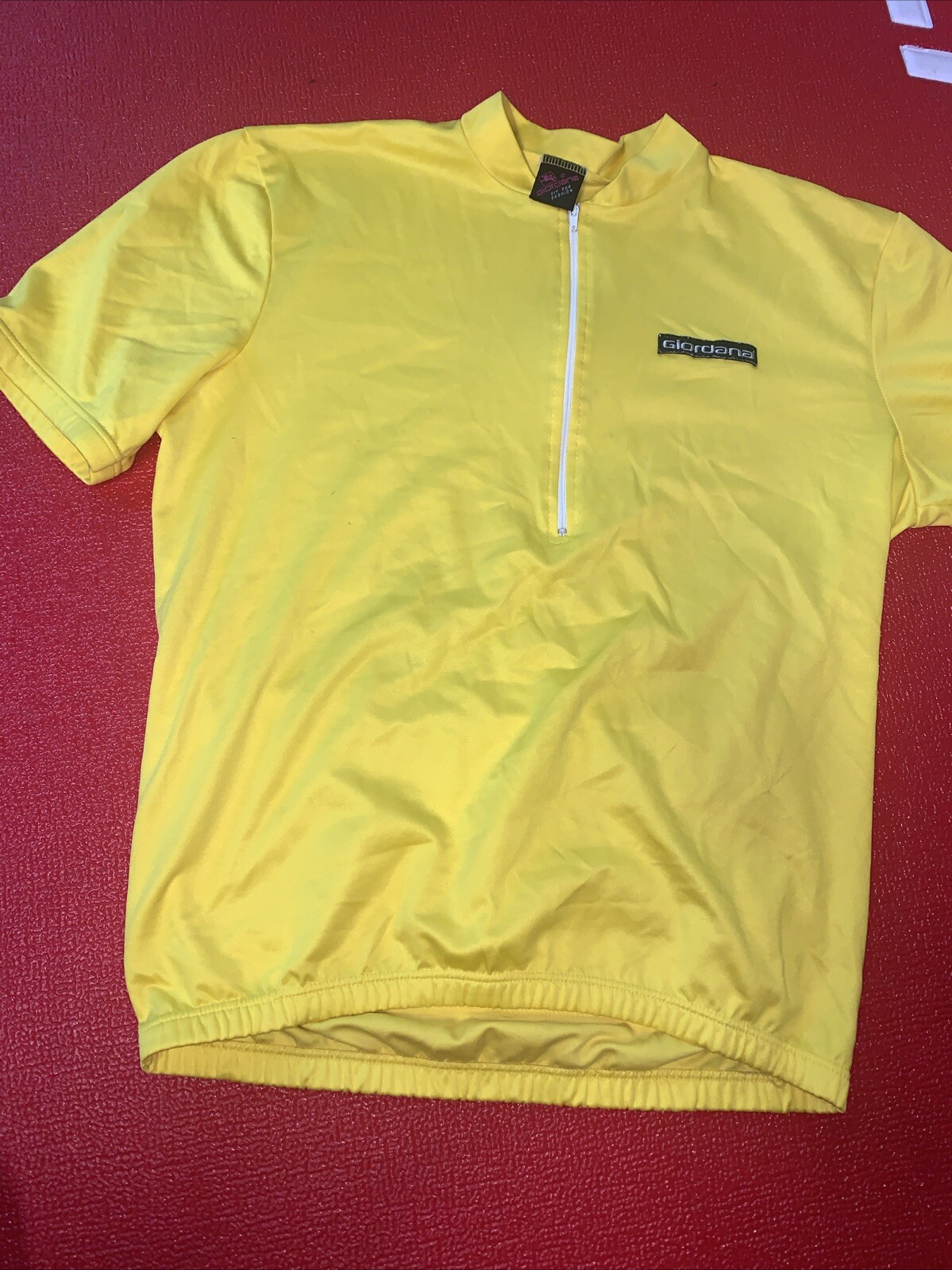 Giordano Cycling Jersey Zip Shirt Pockets Size Large Biking Pre Owned