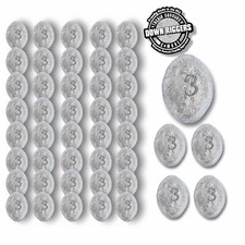 3oz Egg Sinkers: up to 45pk|8.43lb /Hand Crafted by Down Riggers Tackle Supplies