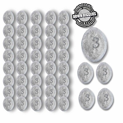 3oz Egg Sinkers: up to 45pk|8.43lb /Hand Crafted by Down Riggers Tackle Supplies