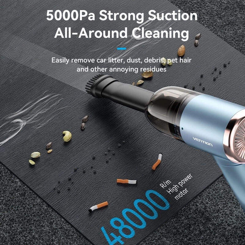 Foldable Cordless Car Vacuum Cleaner 5000Pa Powerful Suction Handheld Cleaning - Image 2 of 4
