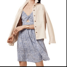 Banana Republic Blue And White Fit And Flare Dress, Size XL, NWT