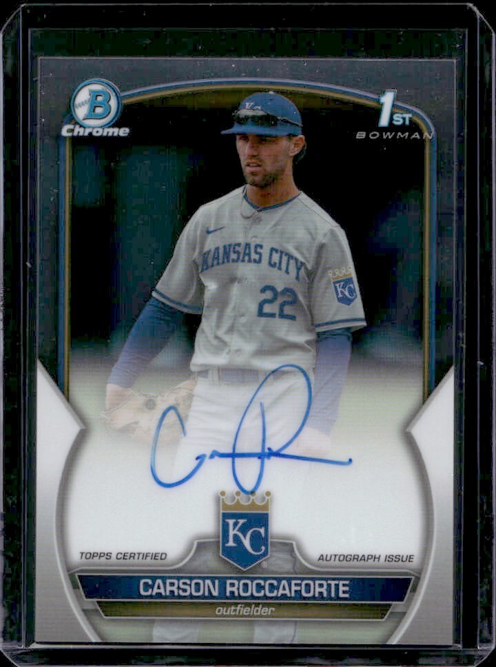 2023 Bowman Draft - Chrome Prospect Autographs #CDA-CR Carson Roccaforte, Carson