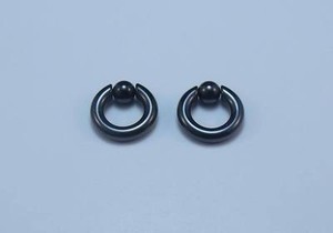 anodized 4g captive surgical bead pair inch ring steel