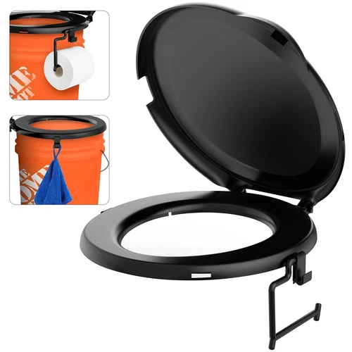 Portable Emergency Toilet Seat for 5 Gallon Buckets Outdoor Camping Toilet Cover