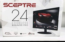 Sceptre 24" 1080p LED Monitor Edgeless RGB, 2 HDMI  VGA Ports Built-in Speakers
