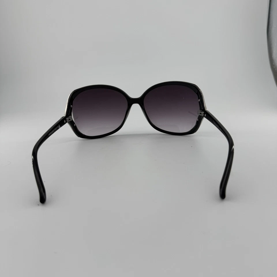 Gafas de sol Tahari TH127 OX de gran tamaño ventiladas mariposa negras brillantes grises 2 gafas Foto 4 de 4