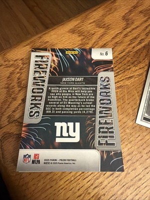 2025 Panini Prizm Fireworks #6 Jaxson Dart | eBay
