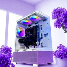 Custom RGB Purple Gaming Desktop PC Intel Core i7 Quad 32 GB SSD Nvidia RTX 5060