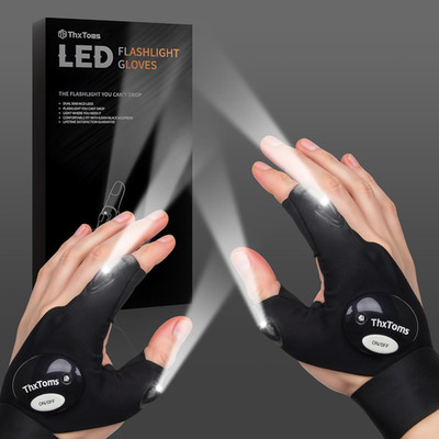 LED Taschenlampe Handschuhe Freisprechlicht, Angeln Arbeitshandschuhe Strumpf Geschenk für Männer