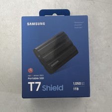 Samsung T7 Shield 1TB USB-C Portable External SSD Black (MU-PE1T0S)