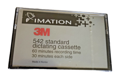 3M Imation 542 Standard Dictating Cassette Tape 60 Min Korea New Sealed