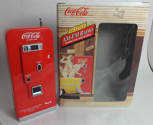 Vintage Coca-Cola Coke '55 Style Vending Machine AM/FM Radio New in Box