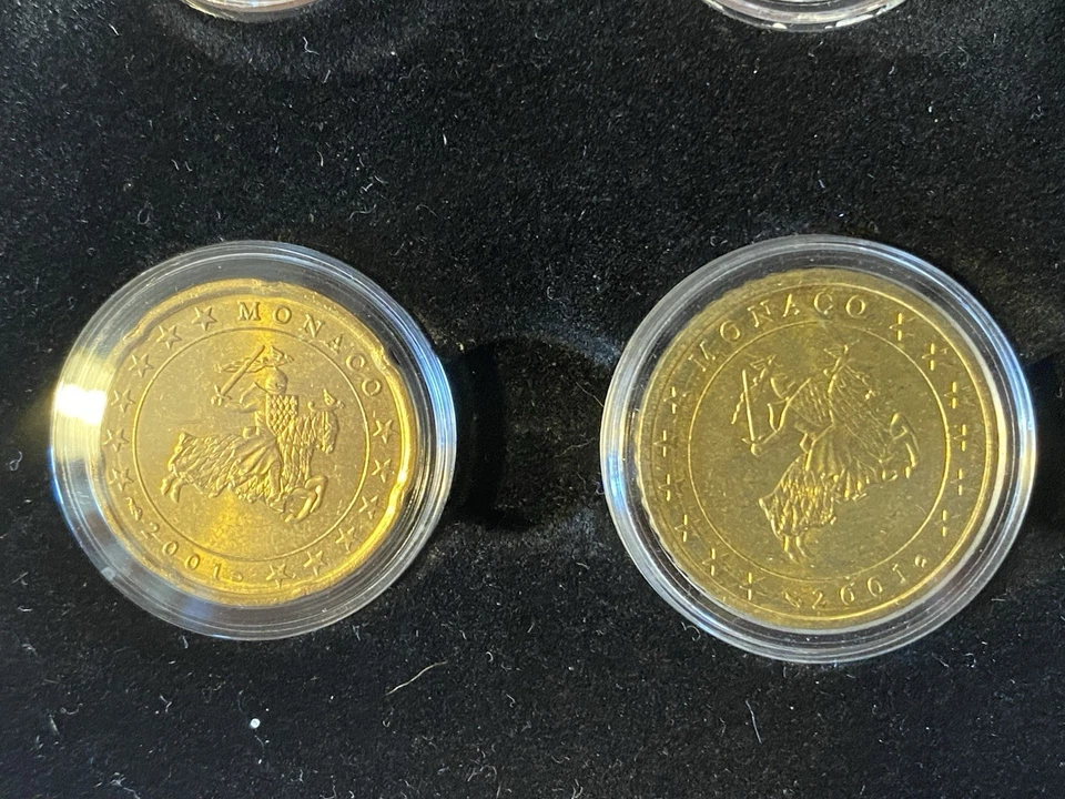Coffret Monaco Euro 2001 1 centime à 2 euros - Photo 4/4