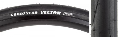 Goodyear Vector 4Seasons Tire, Folding, Black, Dynamic Silica4 Compound 700 x 32