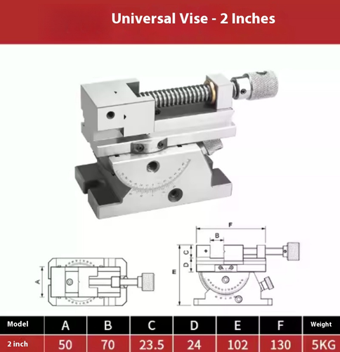 Universal Grinder Collet Screw Tool - High Precision 2" Adjustable Angle - Picture 7 of 12