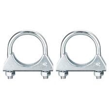 2pcs Muffler U-Bolt Clamps for 42mm Diameter Pipe Saddle Type U-bolt Clamps