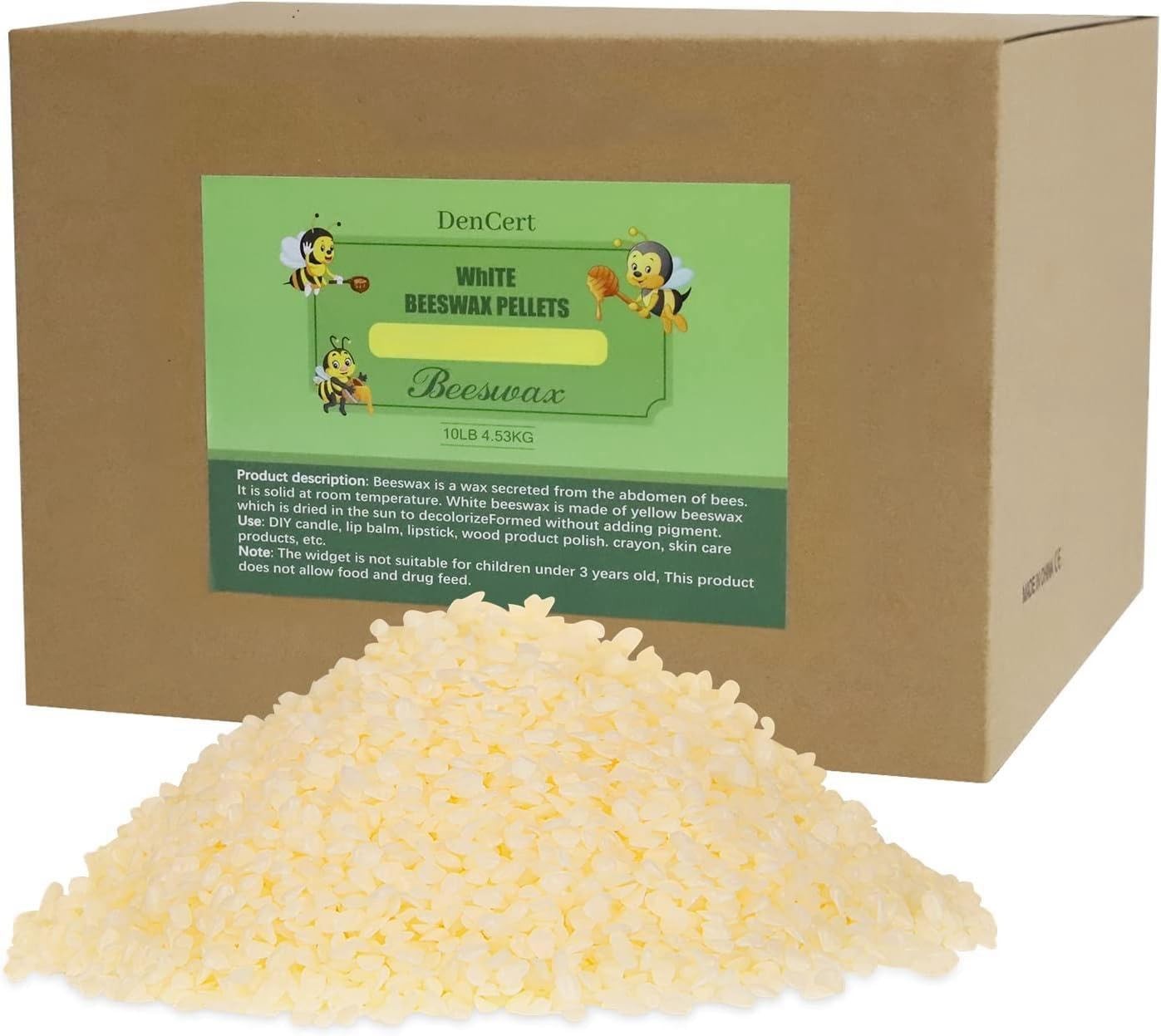 Beeswax Pellets 10LB Cosmetic Triple Filtered Pastilles 