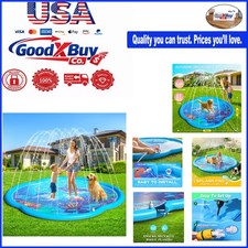 75in Sea World Splash Pad for Kids & Dogs Outdoor Water Play Mat Shallow Pool