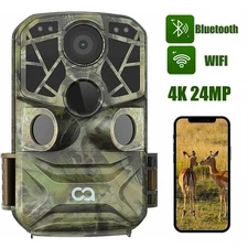 Trail Camera 4K 24MP WiFi Hunting Game Camera with Night Vision Motion Activate